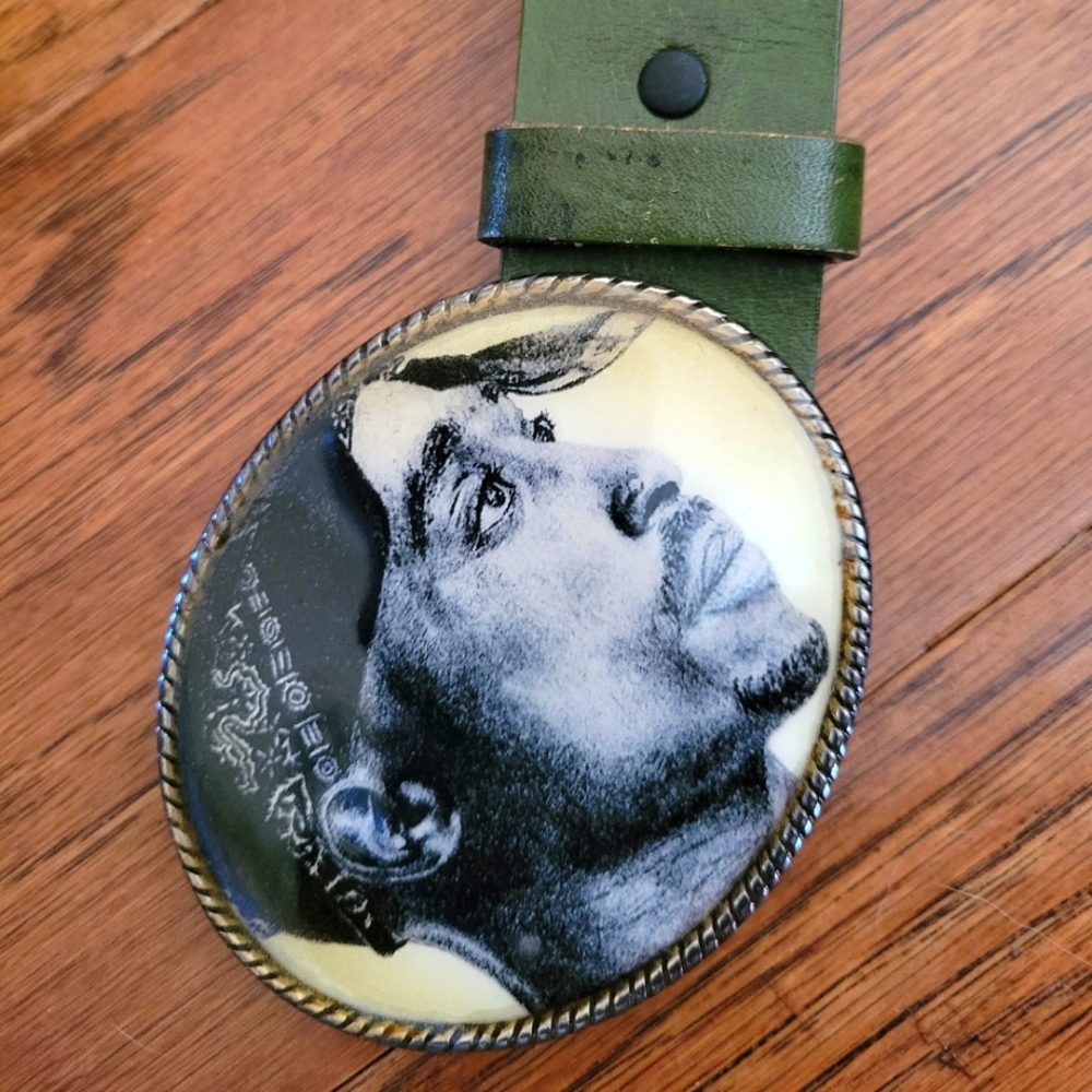 Genuine leather Tupac belt